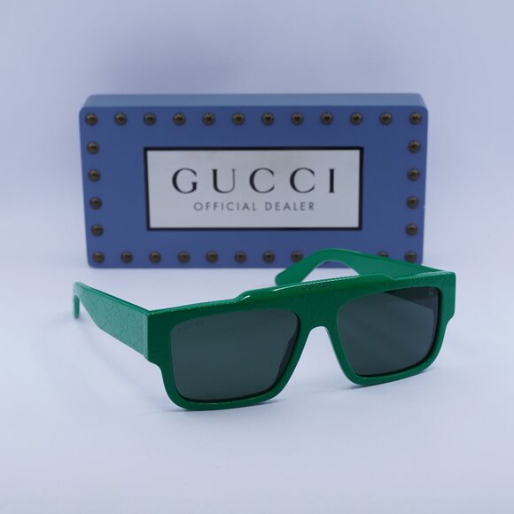 Final Price! Gucci GG1460S 007 Green Sunglasses - Picture 1 of 11